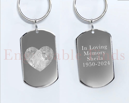 Custom personalized Fingerprint keychain