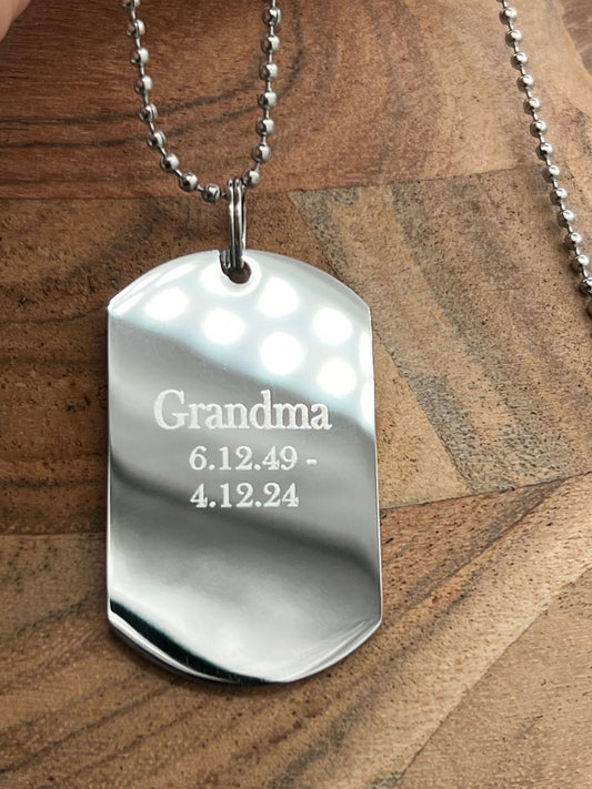 Custom personalized Fingerprint necklace