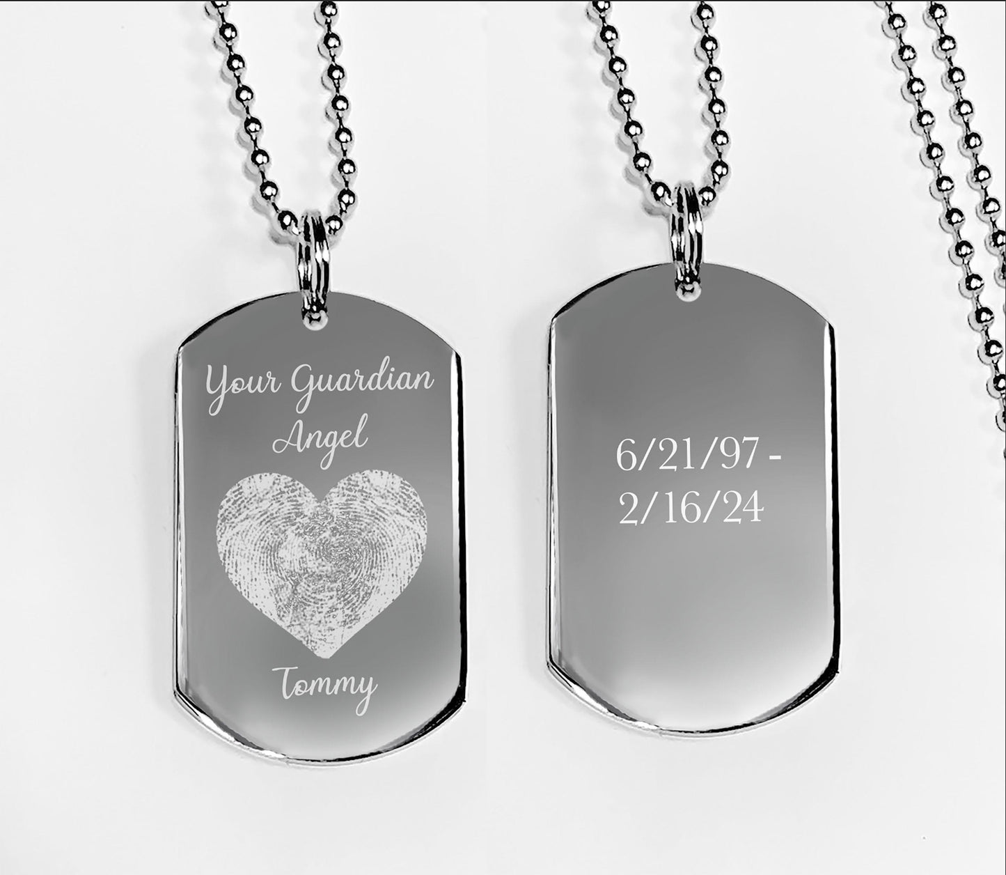 Custom personalized Fingerprint necklace