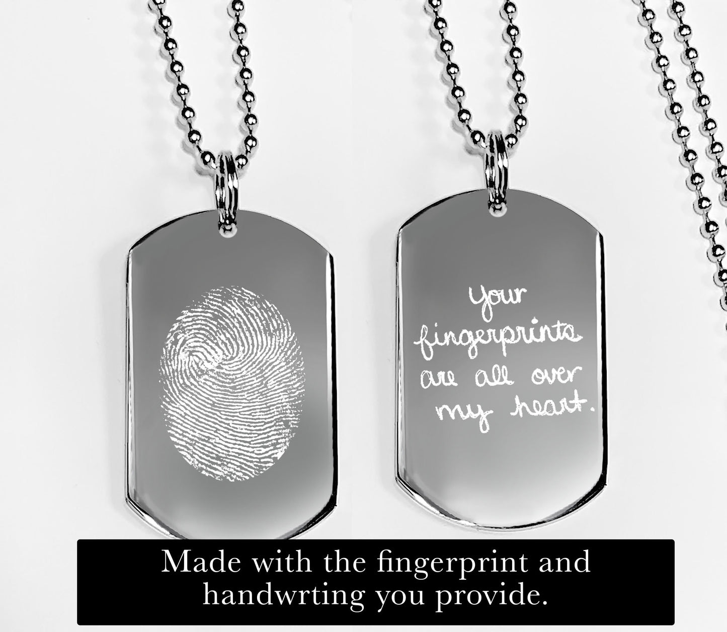 Personalized Stainless Steel Handwriting Keychain – Custom Engraved Text & Handwriting Memorial Gift