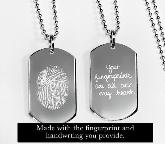 Personalized Stainless Steel Handwriting Keychain – Custom Engraved Text & Handwriting Memorial Gift