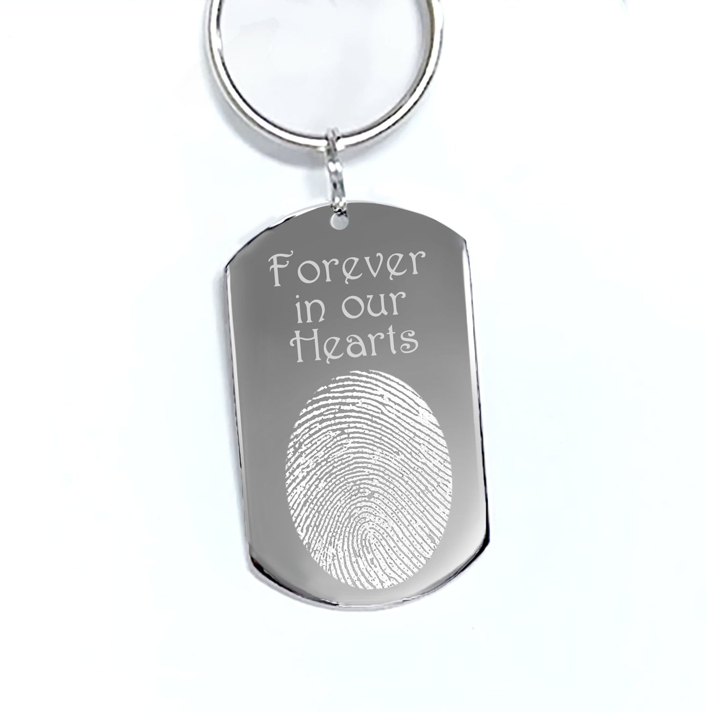 Engraved fingerprint keepsake