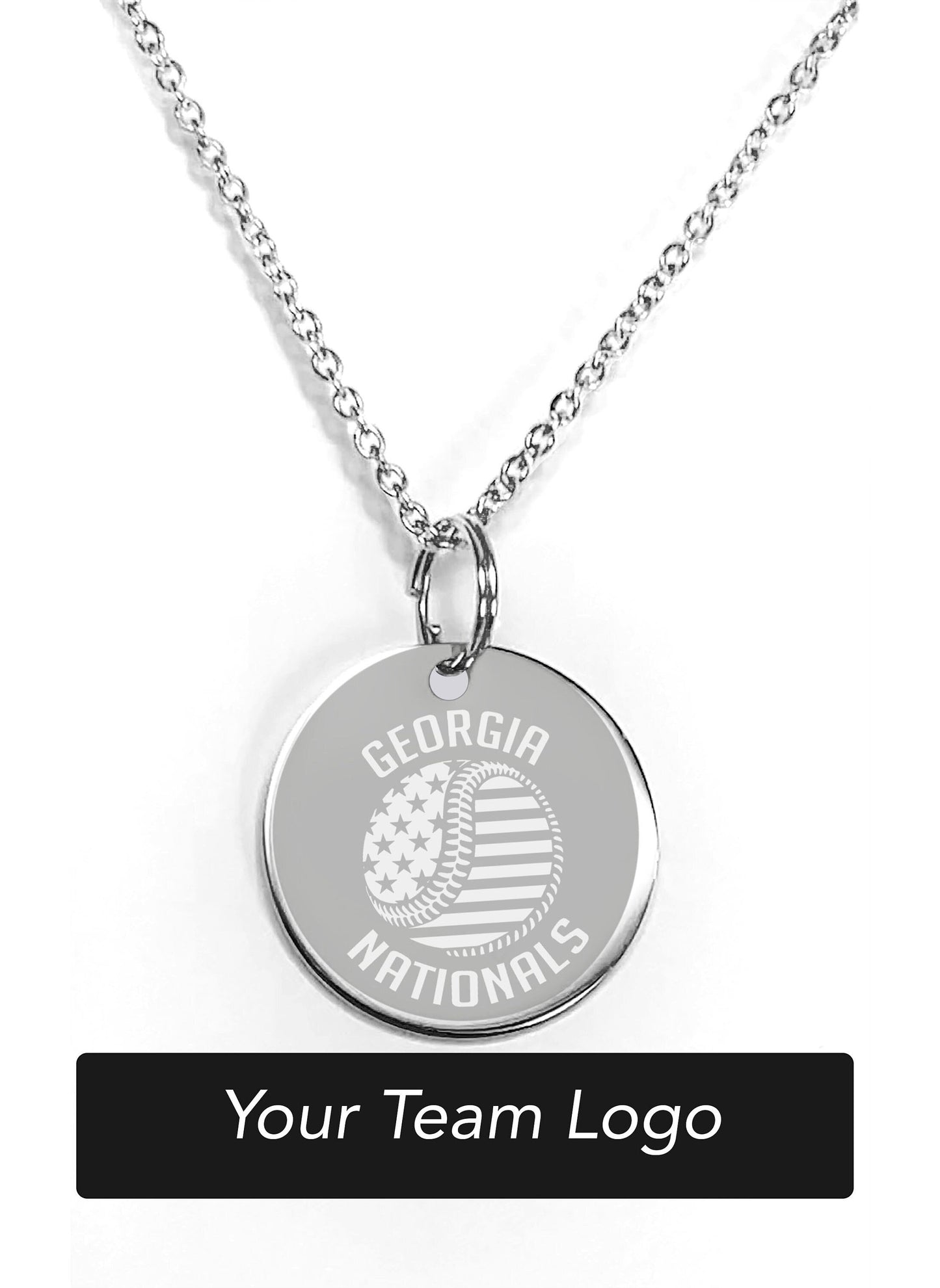 Custom Sports Logo Necklace,  Engraved Necklace, Mascot Pendant, Personalized Gift for Her or Him