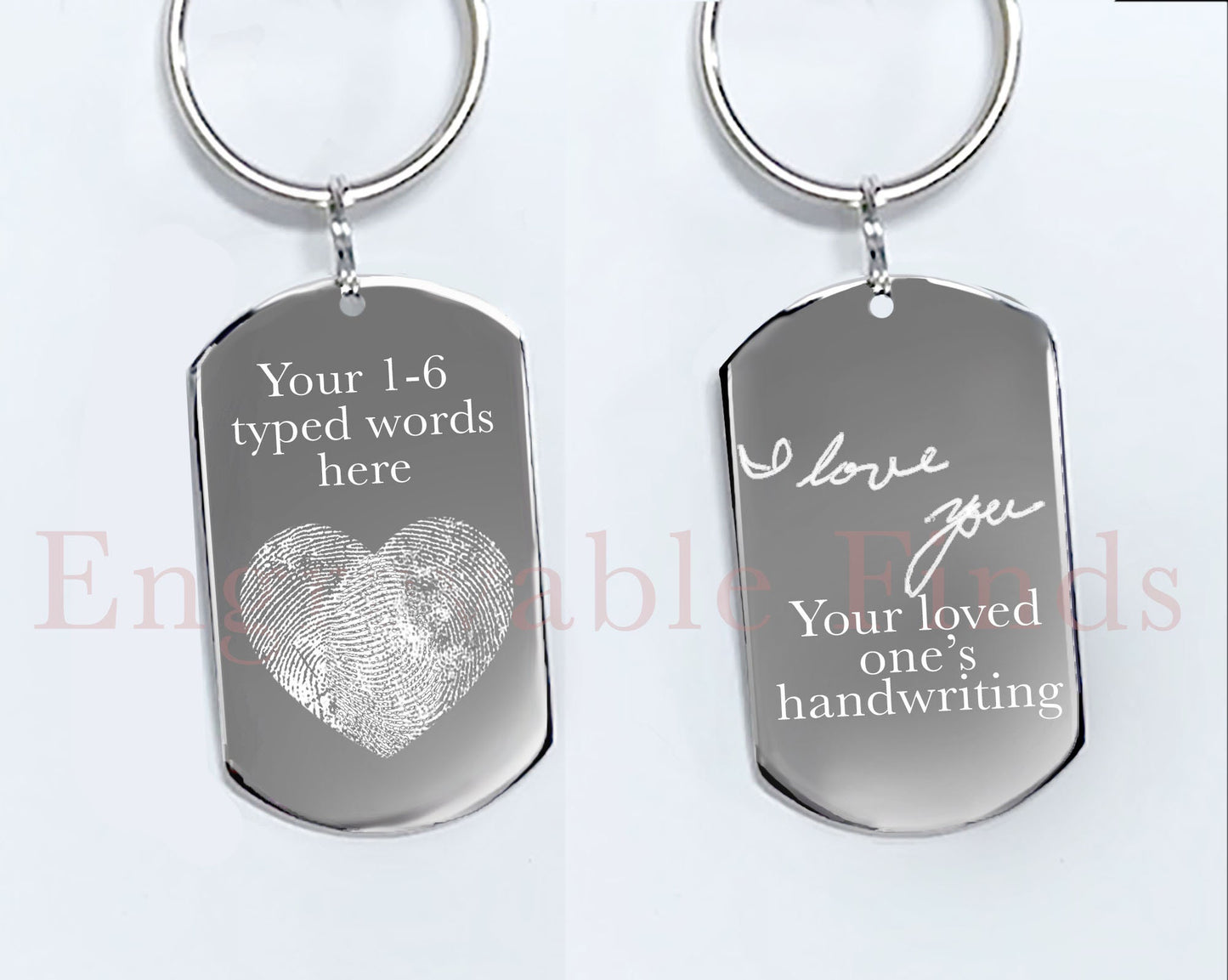 Custom personalized Fingerprint keychain