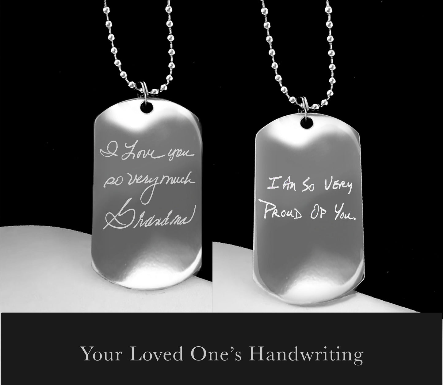Custom personalized Fingerprint handwriting necklace