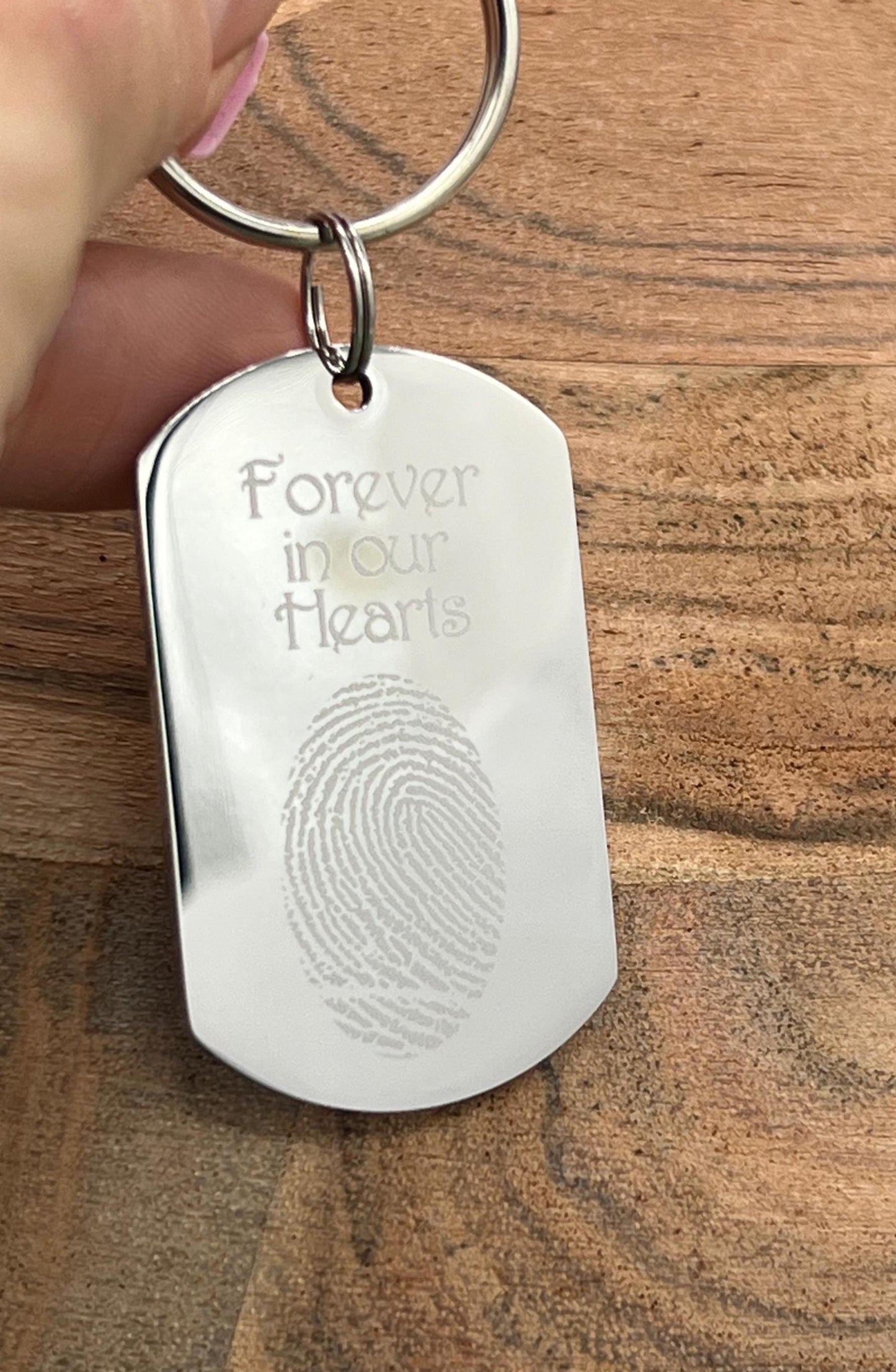 Custom personalized Fingerprint keychain