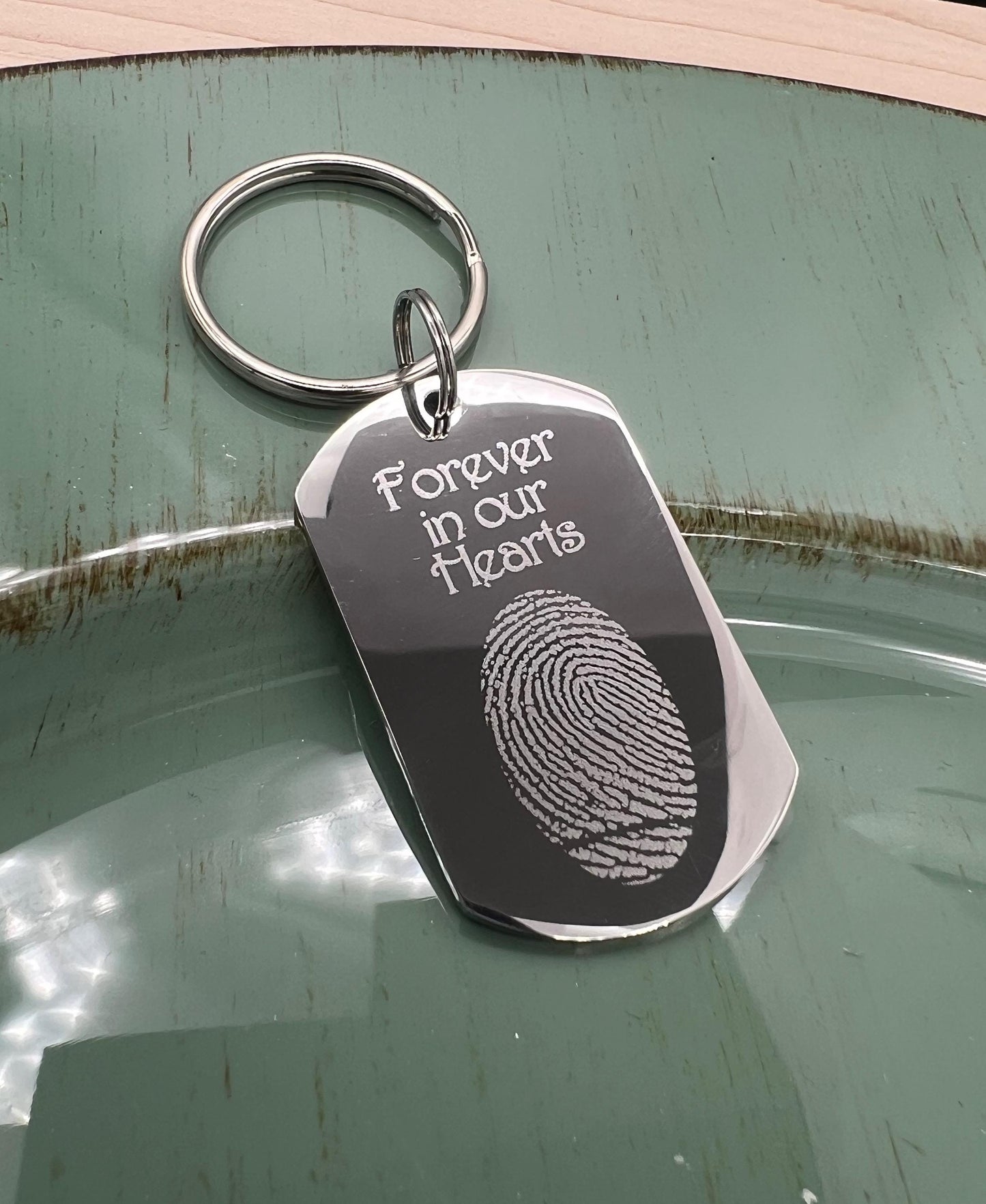 Custom personalized Fingerprint keychain